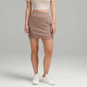 lululemon athletica Taupe High-Rise Mini Skirt-Taupetastic